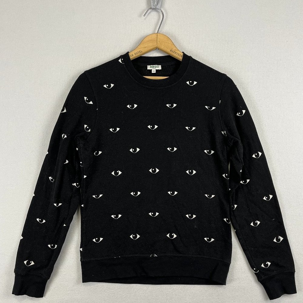 KENZO Eye‎ Print Crewneck Sweatshirt Womens XS